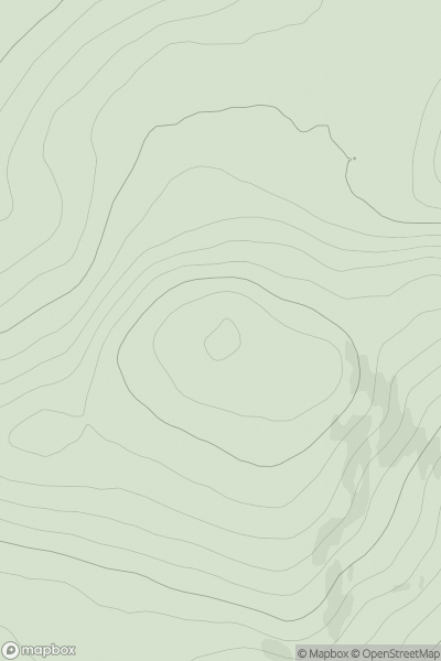 Thumbnail image for Meall an Fhuarain [Durness to Loch Shin] showing contour plot for surrounding peak